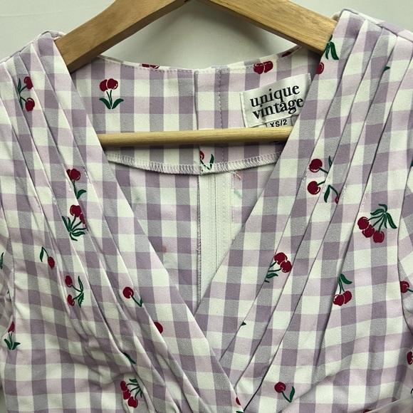 Floral Checkered Dress - Picture 4 of 8